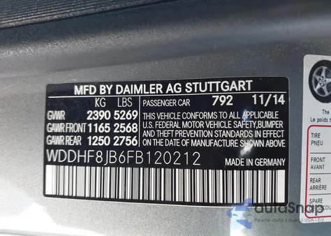 2015 Mercedes-Benz E 350 4Matic z USA, uszkodzony, nr VIN WDDHF8JB6FB120212